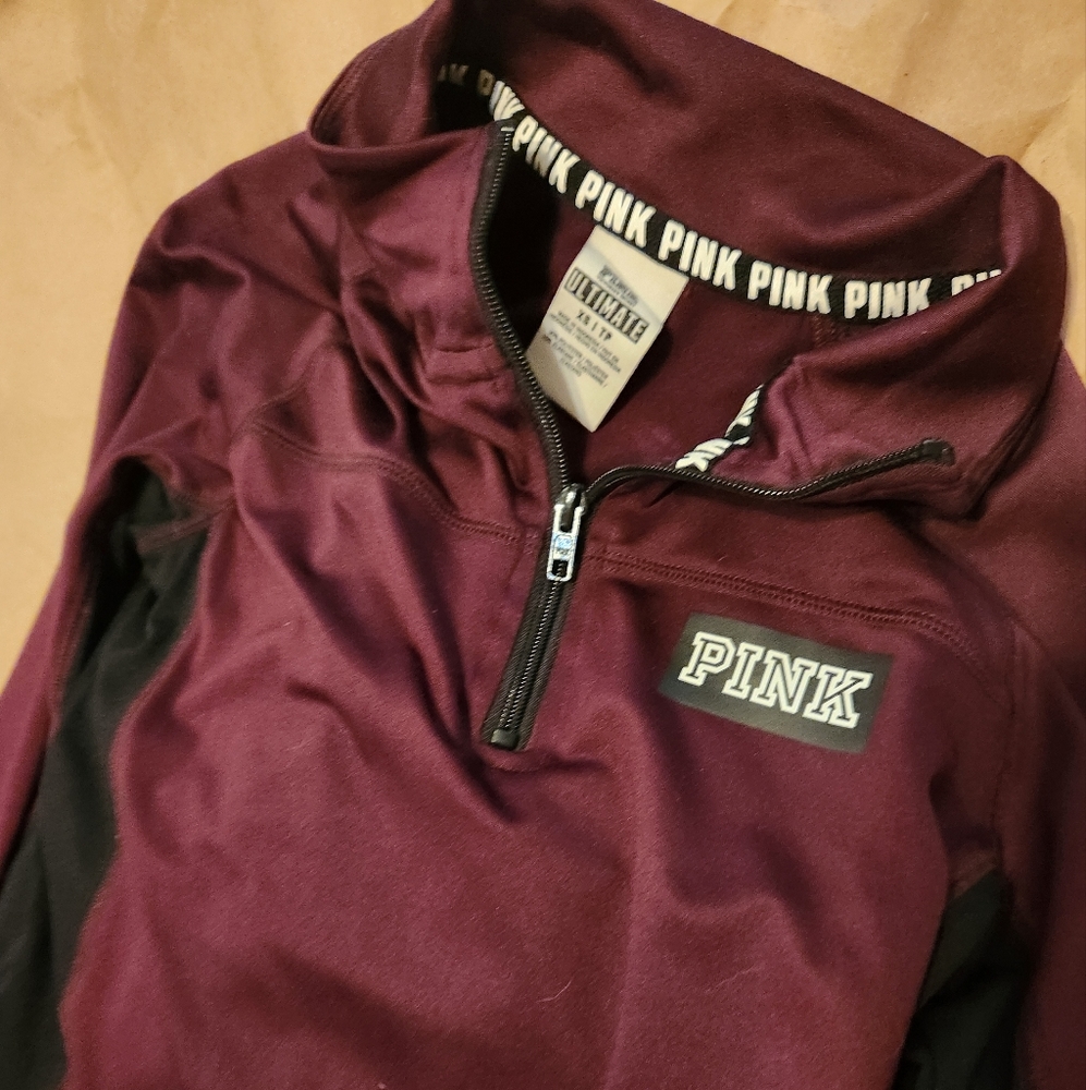 Pink Ultimate half zip pullover